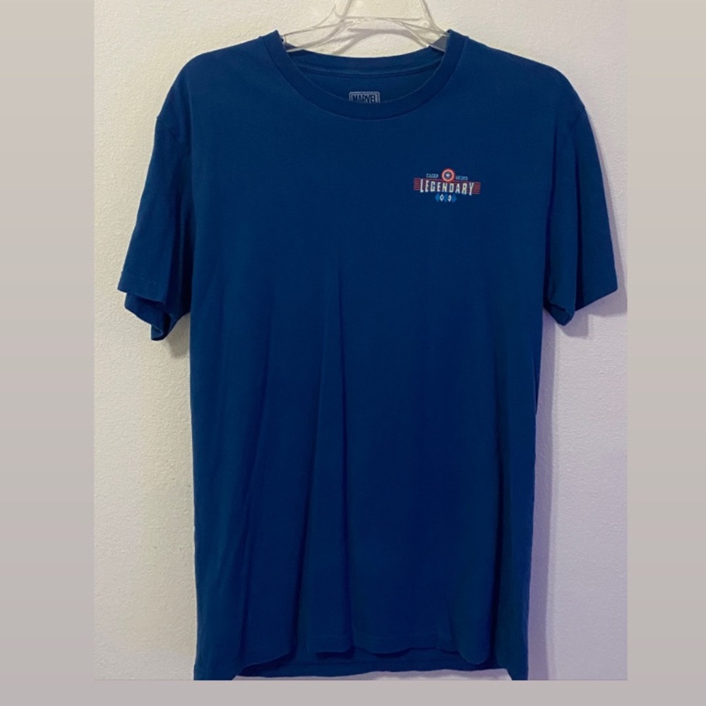 blue captain america tee
